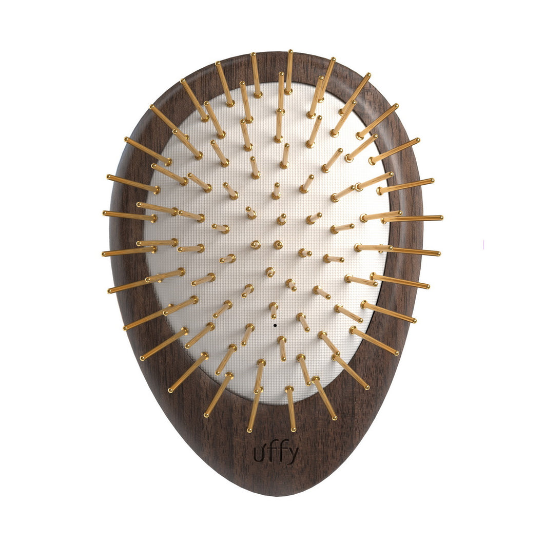 The Acubrusher -  Walnut Wood -  24K Gold Plated Bristle